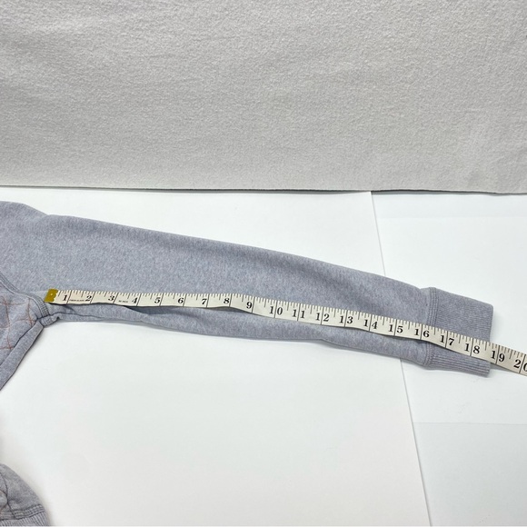 Patagonia Women's Light Gray Quilted Small Sweatshirt Orange Stitching Casual - Picture 6 of 10